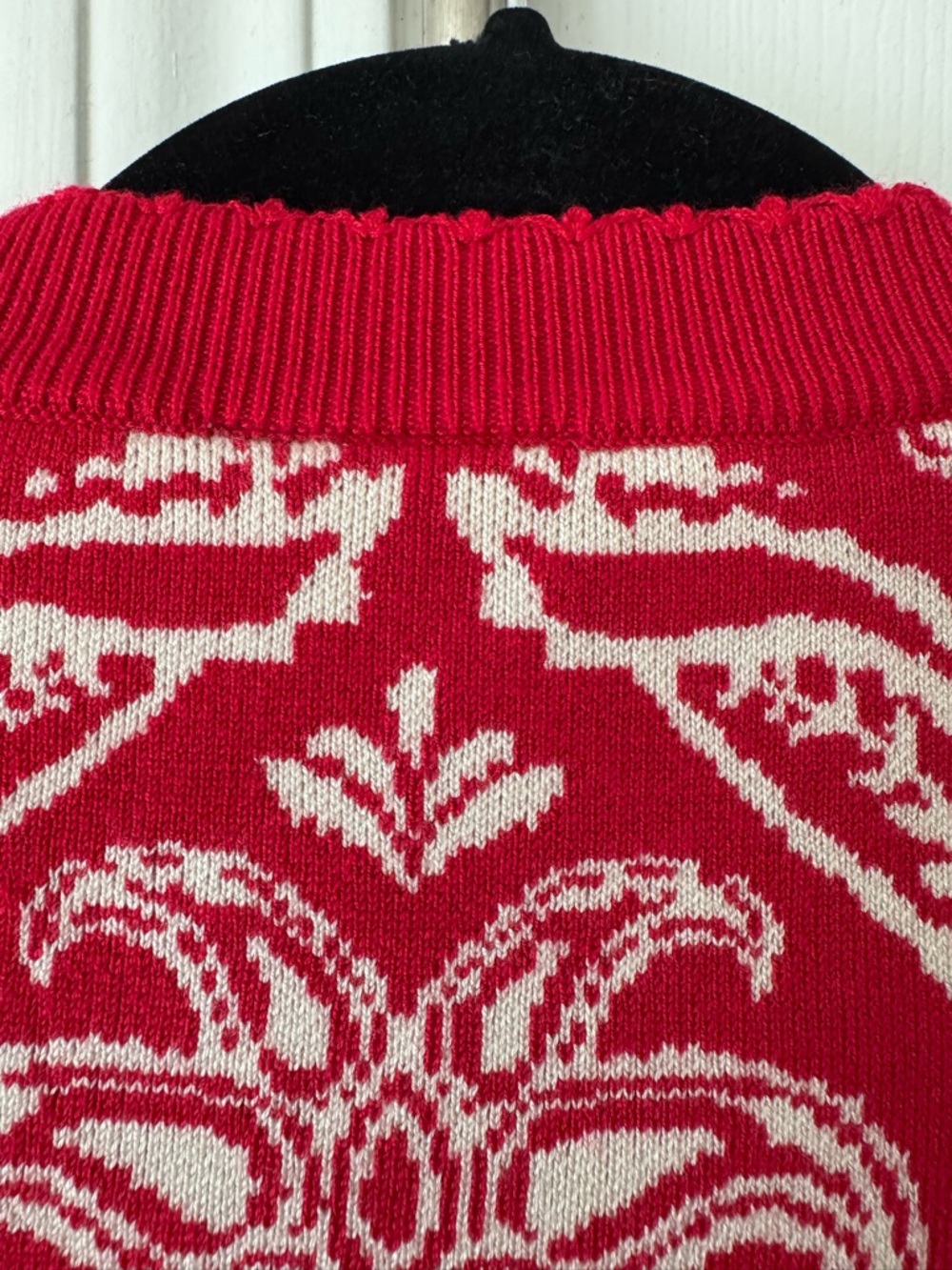 Farm Rio The Red Tropical Jacquard Knit Cardigan, Size XS - Picture 11 of 11